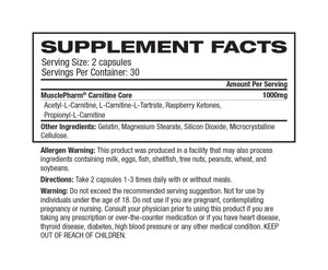 MUSCLEPHARM CARNITINE CAPSULES INGREDIENTS
